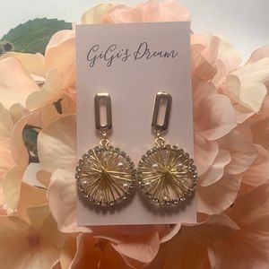 2/$35 Rhinestone and Pearl Gold Earrings